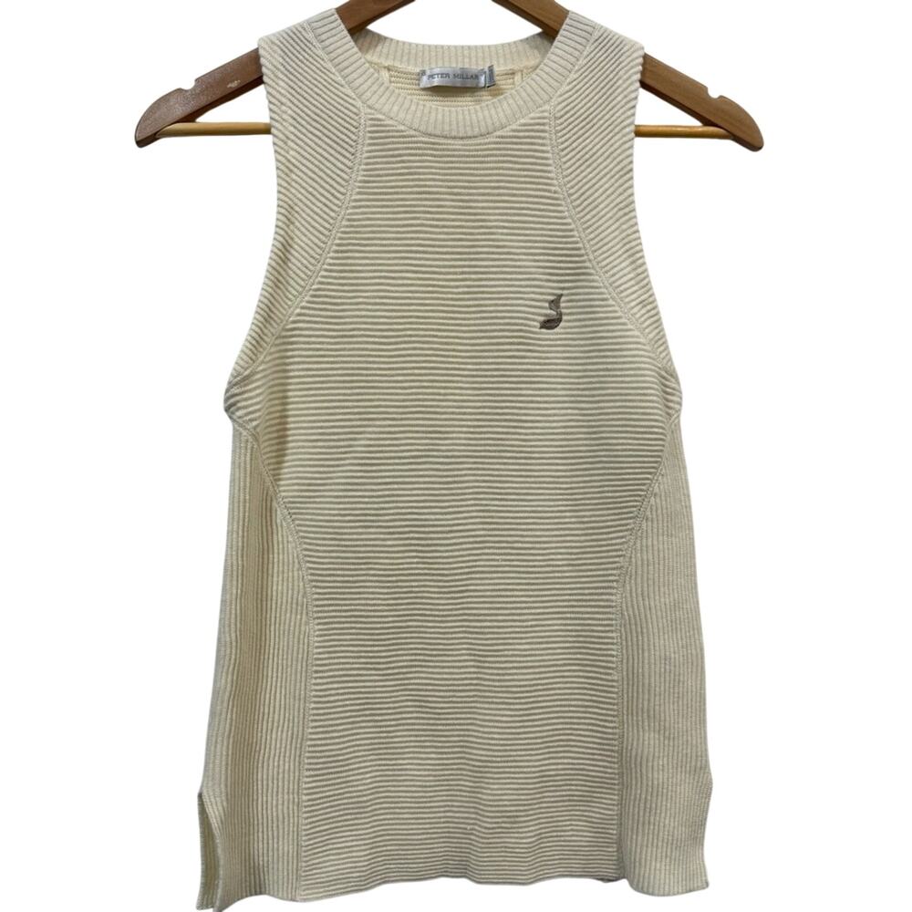 Peter Millar Linen Wool Blend Ribbed Sweater Tank Top Size S Old Money Luxury